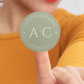 Elegante, moderne Heirat Runder Aufkleber