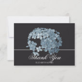 Elegante moderne hellblaue Blumencluster-Dankeschö Dankeskarte (Vorderseite)