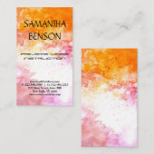 Elegante moderne, helle Aquarellyoga Visitenkarte (Vorne/Hinten)