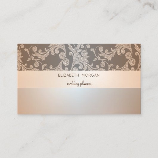 Elegante moderne, helle, Glitzer-Wirbel Visitenkarte (Vorderseite)