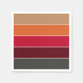 Elegante moderne Herbstfarben gestreift Serviette (Vorderseite)