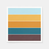 Elegante moderne Herbstfarben gestreift Serviette (Vorderseite)