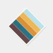 Elegante moderne Herbstfarben gestreift Serviette (Ecke)