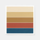 Elegante moderne Herbstfarben gestreift Serviette (Vorderseite)