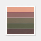 Elegante moderne Herbstfarben gestreift Serviette (Vorderseite)