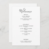 Elegante Moderne Herzlich willkommen Begleitkarte (Vorne/Hinten)