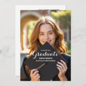 Elegante Moderne High School Abschluss Ankündigung (Vorne/Hinten)