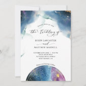 Elegante, moderne Himmelskonstellationen Hochzeit Einladung (Vorderseite)
