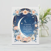 Elegante, moderne Himmelskonstellationen Hochzeit Einladung (Stehend Vorderseite)