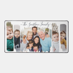 Elegante Moderne hinzufügen 5 Fotos und Familienna Schreibtischunterlage