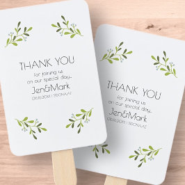 Elegante moderne Hochzeit. Danke. Fächer