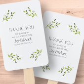 Elegante moderne Hochzeit. Danke. Fächer