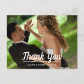 Elegante Moderne | Hochzeit Danke, Postcard Postkarte (Vorderseite)