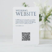 Elegante moderne Hochzeit der Marine Begleitkarte (Stehend Vorderseite)