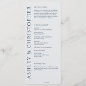 Elegante moderne Hochzeit der Marine Programm (Vorderseite)