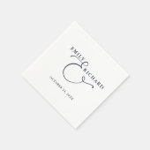 Elegante moderne Hochzeit der Marine Serviette (Ecke)