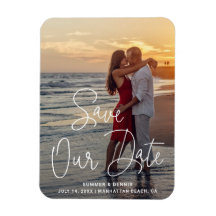 Elegante moderne Hochzeit Foto Save-the-Date-Karte