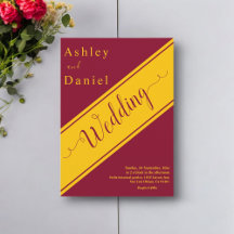 Elegante moderne Hochzeit in Burgund und Gold Luxu