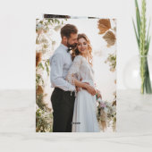 Elegante Moderne Hochzeit mit 8 Fotos Dankeskarte (Rückseite)