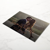 Elegante moderne Hochzeit retten Datum-Ankündigung Folieneinladung (Gedreht)