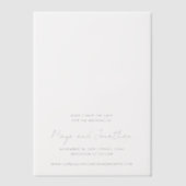 Elegante moderne Hochzeit rettet das Datum Pergament Einladungen (Vorderseite)