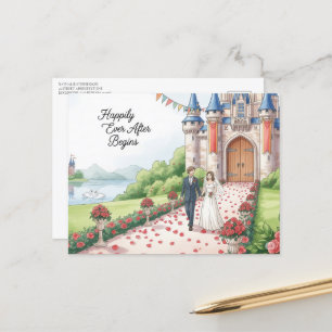 Elegante moderne Hochzeit Save The Date Postkarte