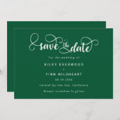 Elegante Moderne Hochzeit speichern Sie die Datums Save The Date (Vorne/Hinten)