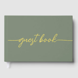 Elegante Moderne Hochzeit und Gold Gästebuch