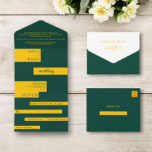 Elegante moderne Hochzeit von Green und Gold Luxur