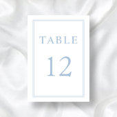 Elegante moderne Hochzeit von Powder Blue Tischnummer