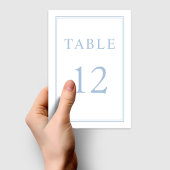 Elegante moderne Hochzeit von Powder Blue Tischnummer