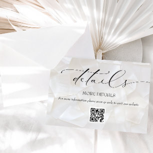 Elegante moderne Hochzeitdetails Begleitkarte