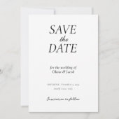 Elegante moderne Hochzeiten retten das Datum Save The Date (Vorderseite)