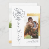 Elegante moderne Hochzeiten speichern das Datum de (Vorne/Hinten)