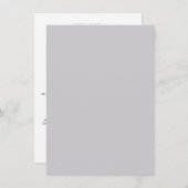 Elegante, moderne Hochzeitsdetails Einladung (Vorne/Hinten)