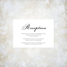 Elegante moderne Hochzeitsempfehlung Schwarz & Wei