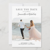 Elegante moderne Hochzeitsfoto - Rettet das Datum Save The Date (Vorderseite)
