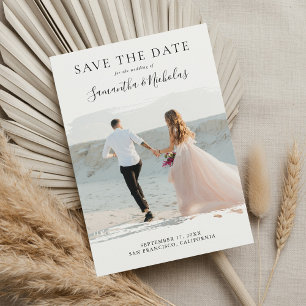 Elegante moderne Hochzeitsfoto - Rettet das Datum Save The Date
