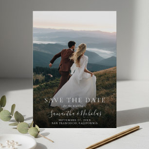 Elegante moderne Hochzeitsfoto - Save-the-Date Save The Date
