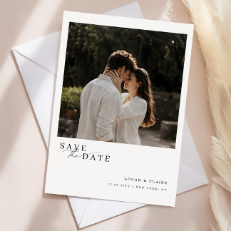 Elegante moderne Hochzeitsfotografie-Schrift Save The Date