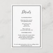 Elegante moderne Hochzeitskarte Begleitkarte (Vorderseite)