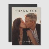 Elegante moderne Hochzeitsmagnet Dankeschön-Karte Magnetkarte (Vorne/Hinten)