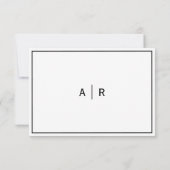 Elegante moderne Hochzeitssong-RSVP-Karte RSVP Karte (Rückseite)