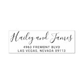 Elegante moderne Hochzeitsstimmung - Rücksendeadre Permastempel (Design)