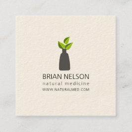 Elegante moderne Holistische Medizin Minimalistisc Quadratische Visitenkarte