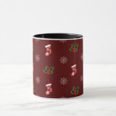 Elegante Moderne Holly Verlasse Niedliche Winterwe Tasse (Zentrum)