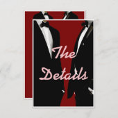 Elegante moderne Homosexuelle Hochzeit Begleitkarte (Vorne/Hinten)