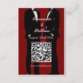 Elegante moderne Homosexuelle Hochzeit Begleitkarte (Rückseite)