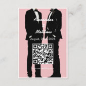 Elegante moderne Homosexuelle Hochzeit Begleitkarte (Rückseite)