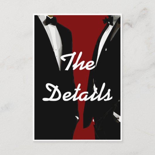 Elegante moderne Homosexuelle Hochzeit Begleitkarte (Vorderseite)